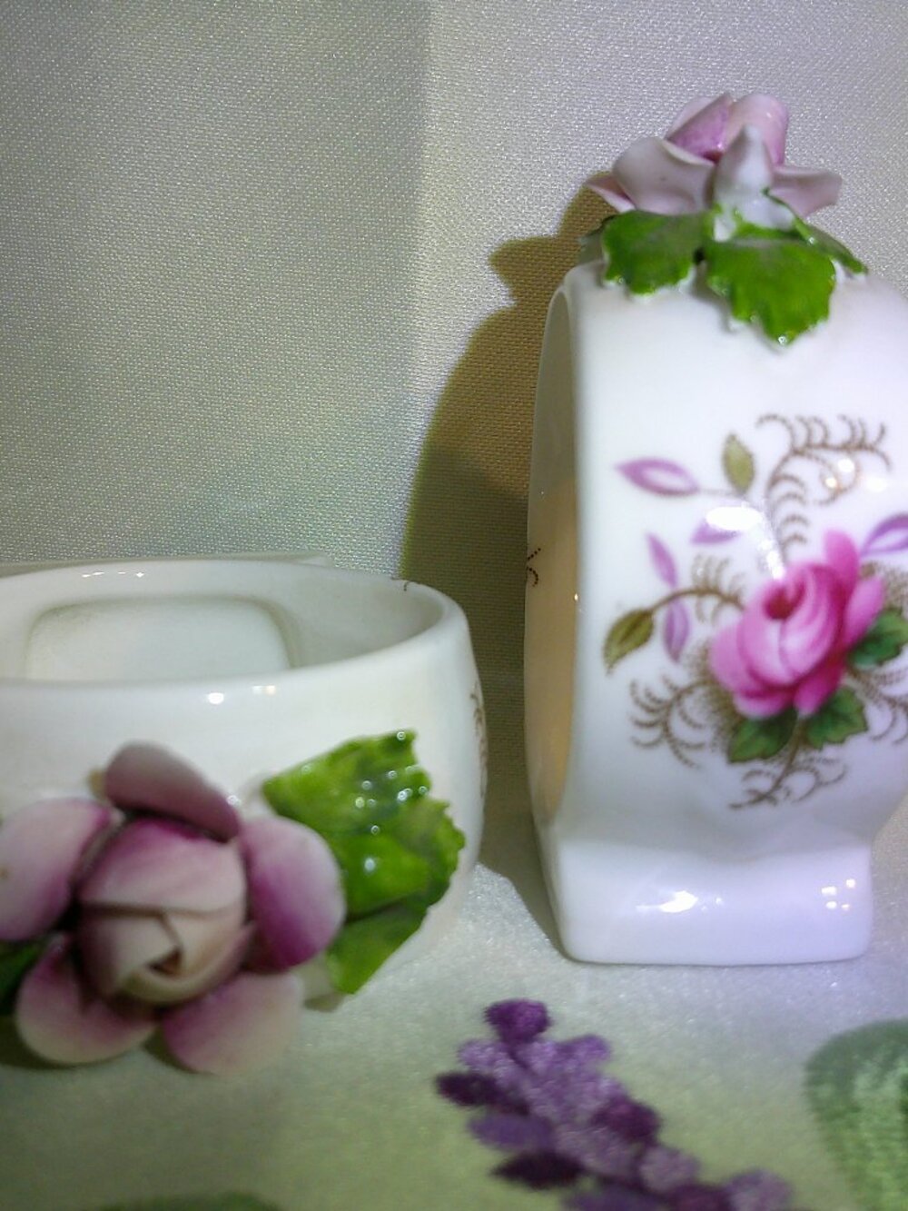 2 Royal Albert Lavender Rose napkin rings Bone China England